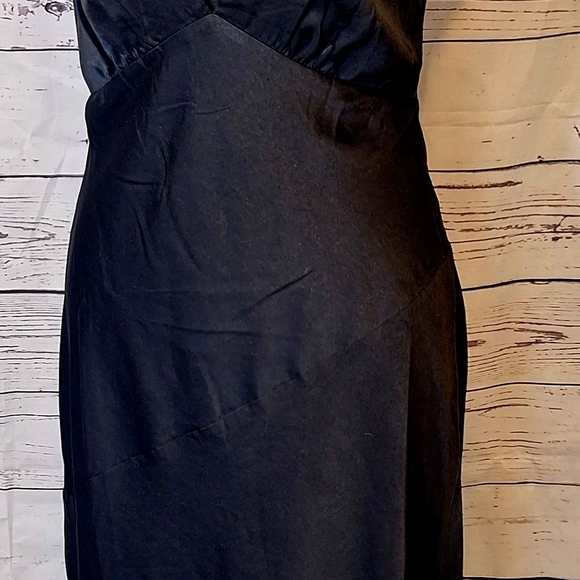 #1586 Meshki Black Backless Cowl Neck Cocktail Gown - Nadia Sz.M - Picture 5 of 13